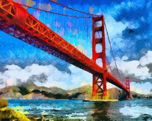 Load image into Gallery viewer, paint by numbers | San Francisco Bridge | cities intermediate landscapes | FiguredArt