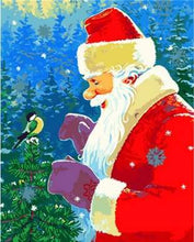 Load image into Gallery viewer, paint by numbers | Santa Claus and his Bird | animals birds christmas easy new arrivals | FiguredArt