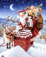 Load image into Gallery viewer, paint by numbers | Santa Claus And Reindeer | advanced animals christmas deer | FiguredArt