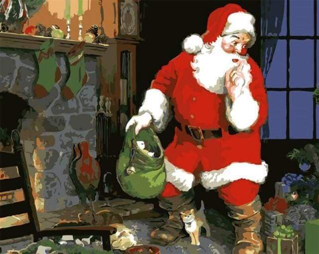 paint by numbers | Santa Claus Gift | christmas easy | FiguredArt