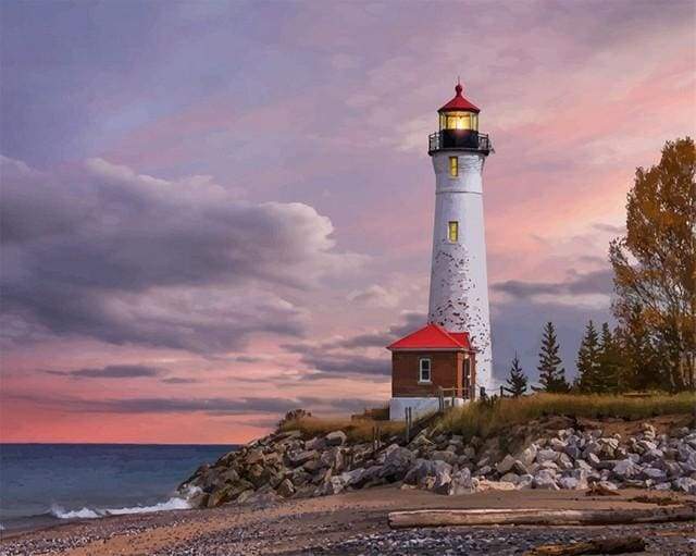 paint by numbers | Sea Lighthouse | intermediate landscapes new arrivals | FiguredArt