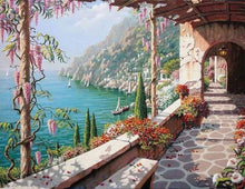 Load image into Gallery viewer, paint by numbers | Sea View from the Patio | advanced landscapes | FiguredArt