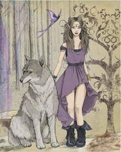 Load image into Gallery viewer, paint by numbers | Sexy Woman and her Wolf | animals intermediate new arrivals portrait wolves | FiguredArt