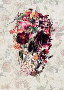 paint by numbers | Skull Flowers | advanced animals flowers | FiguredArt
