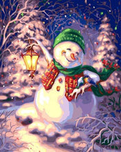 Load image into Gallery viewer, paint by numbers | Snowman | christmas intermediate new arrivals | FiguredArt