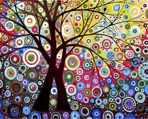 paint by numbers | Stained Glass Effect Tree | advanced trees | FiguredArt