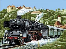 Load image into Gallery viewer, paint by numbers | Steam locomotive | intermediate landscapes | FiguredArt