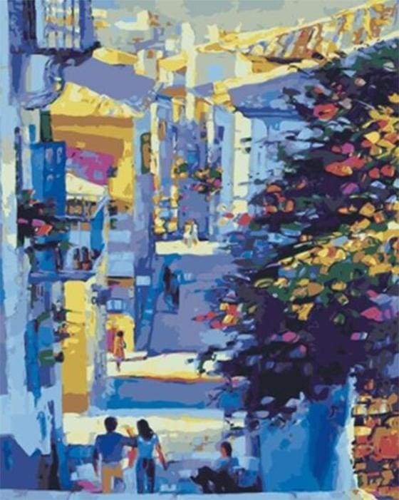 paint by numbers | Street in South City | advanced cities | FiguredArt