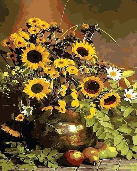 paint by numbers | Sunflowers and Fruits | easy landscapes | FiguredArt
