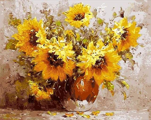 paint by numbers | Sunflowers bouquet | advanced flowers | FiguredArt