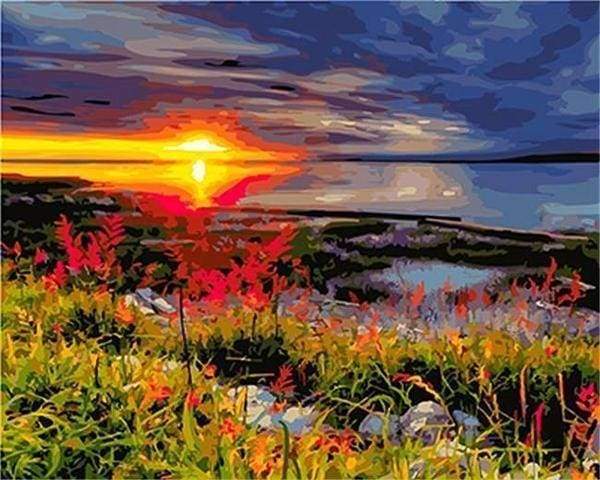 paint by numbers | Sunset near the Coast | advanced landscapes | FiguredArt