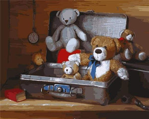 paint by numbers | Teddy Bears | bears intermediate | FiguredArt