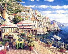 Load image into Gallery viewer, paint by numbers | Terrace near the Water | advanced landscapes | FiguredArt