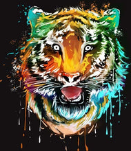 Load image into Gallery viewer, Paint by numbers | Colorful tiger head | animals advanced Pop Art tigers | Figured'Art