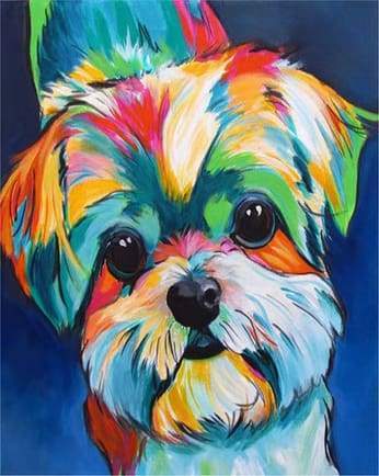 paint by numbers | That Dog is Cute | advanced animals dogs Pop Art | FiguredArt
