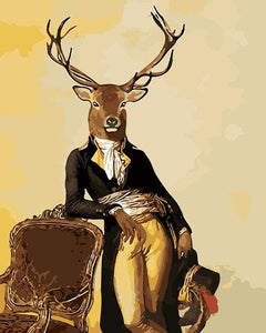 paint by numbers | The Deer Dandy | abstract animals deer easy | FiguredArt