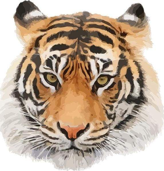 paint by numbers | Tiger head | animals easy tigers | FiguredArt