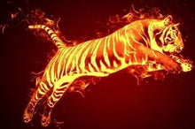 Load image into Gallery viewer, paint by numbers | Tiger in fire | animals easy tigers | FiguredArt