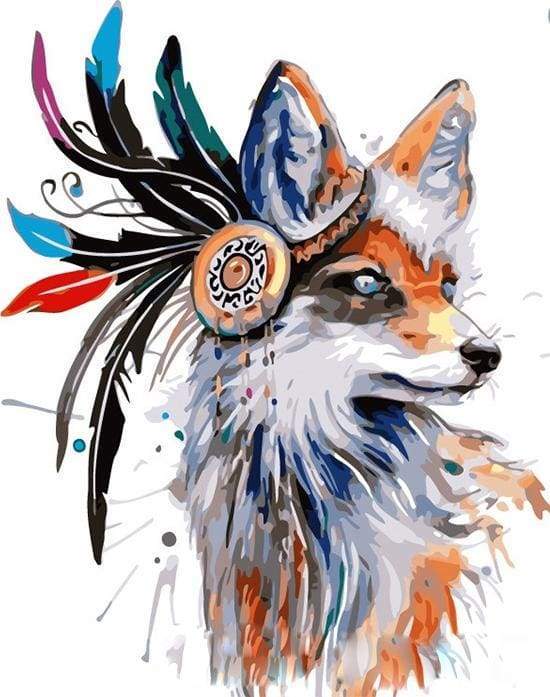 paint by numbers | Tribal Fox | animals easy foxes | FiguredArt