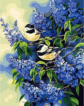 Load image into Gallery viewer, paint by numbers | Two birds on a Lilac branch | animals birds easy | FiguredArt