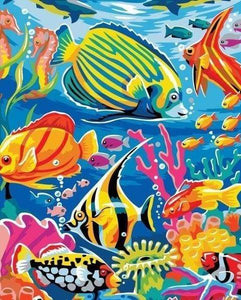 paint by numbers | Underwater World | animals fish intermediate | FiguredArt