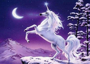 paint by numbers | Unicorn and Moon | advanced animals unicorns | FiguredArt