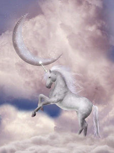 paint by numbers | Unicorn and Moon in the Sky | animals intermediate unicorns | FiguredArt