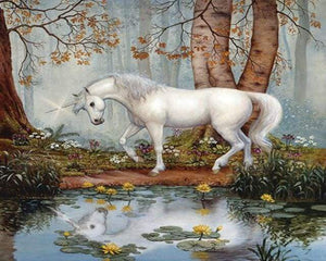 paint by numbers | Unicorn In Forest | animals easy unicorns | FiguredArt