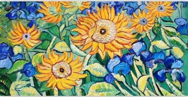 paint by numbers | Van Gogh Sunflowers Garden | advanced famous paintings flowers van gogh | FiguredArt