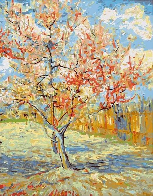 Paint by numbers - Van Gogh The Pink Peach Tree – Figured'Art