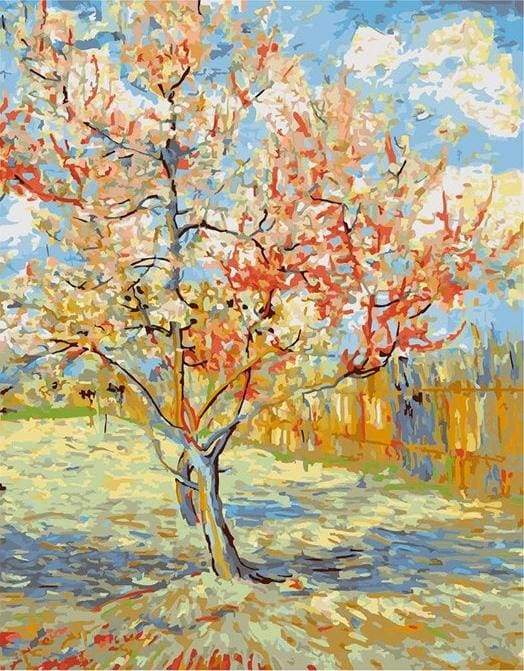 paint by numbers | Van Gogh The Pink Peach Tree | advanced famous paintings van gogh | FiguredArt