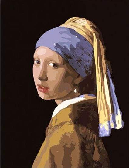paint by numbers | Vermeer Girl with the Pearl | easy famous paintings | FiguredArt