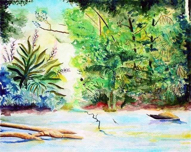 paint by numbers | View from the Tropical Forest | forest intermediate landscapes new arrivals | FiguredArt