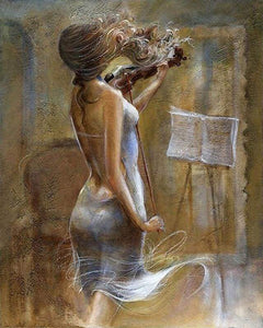 Paint by numbers | Beautiful Violinist | advanced music nude | Figured'Art