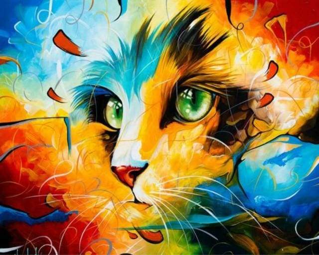 paint by numbers | Watercolor cat | advanced animals cats | FiguredArt