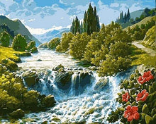 Load image into Gallery viewer, paint by numbers | Waterfall | intermediate landscapes | FiguredArt