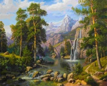Load image into Gallery viewer, paint by numbers | Waterfalls in the forest | intermediate landscapes | FiguredArt