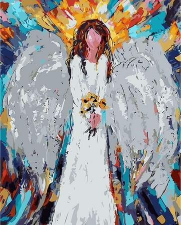 paint by numbers | White Angel | intermediate new arrivals religion | FiguredArt