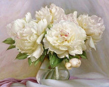 Load image into Gallery viewer, paint by numbers | White Peonies | flowers intermediate | FiguredArt