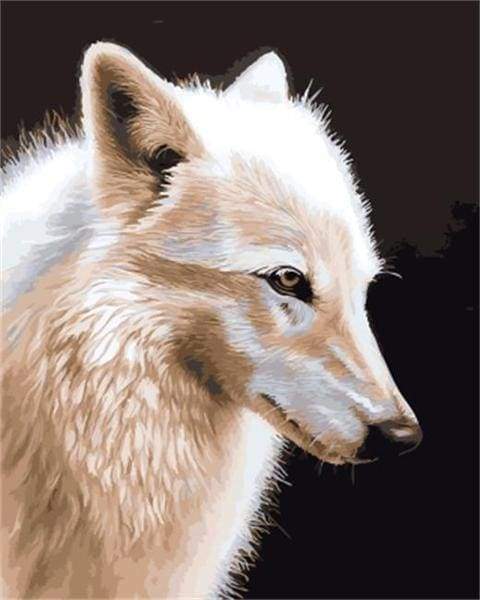 paint by numbers | White Wolf | animals intermediate wolves | FiguredArt