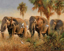 Load image into Gallery viewer, paint by numbers | Wild elephants | advanced animals elephants | FiguredArt