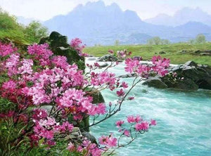 paint by numbers | Wild River | advanced flowers landscapes | FiguredArt