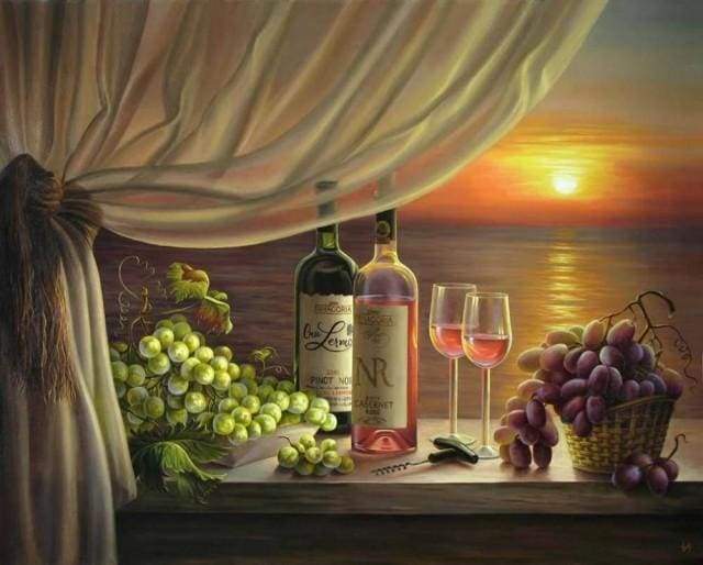 paint by numbers | Wine and Grapes | intermediate landscapes romance | FiguredArt