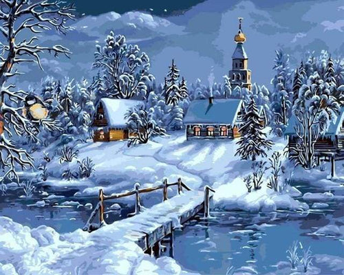 paint by numbers | Winter landscape | intermediate landscapes | FiguredArt