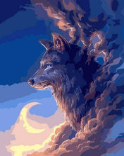 Load image into Gallery viewer, paint by numbers | Wolf and Moon | animals easy wolves | FiguredArt