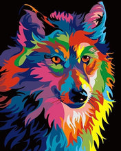 Load image into Gallery viewer, paint by numbers | Wolf Pop Art | animals dogs easy Pop Art wolves | FiguredArt