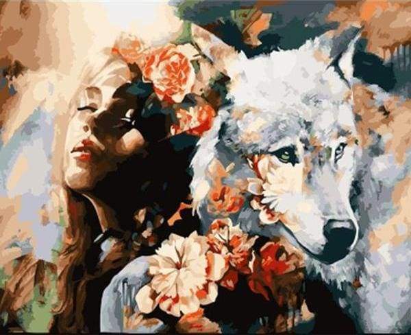 paint by numbers | Wolf Sensuality | animals intermediate wolves | FiguredArt