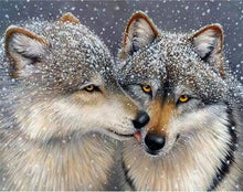 Load image into Gallery viewer, paint by numbers | Wolves and Snow | advanced animals new arrivals wolves | FiguredArt