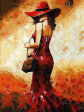 Load image into Gallery viewer, paint by numbers | Woman with red hat | advanced romance | FiguredArt