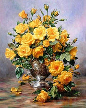 Load image into Gallery viewer, paint by numbers | Yellow Vase and Flowers | advanced flowers | FiguredArt